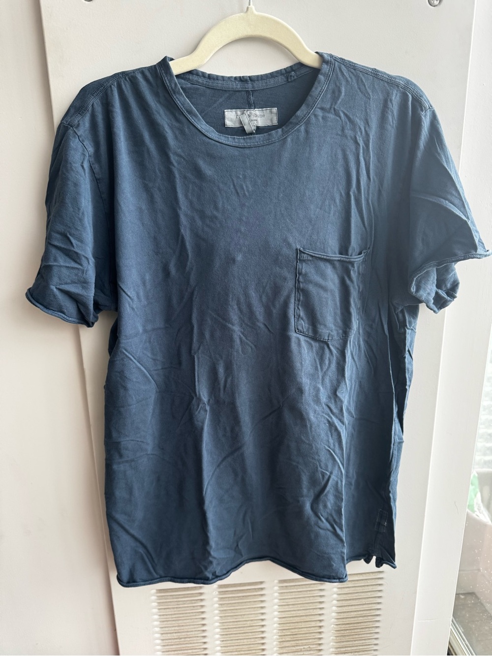 Rag & Bone Navy Blue Crew Neck Tee Size M